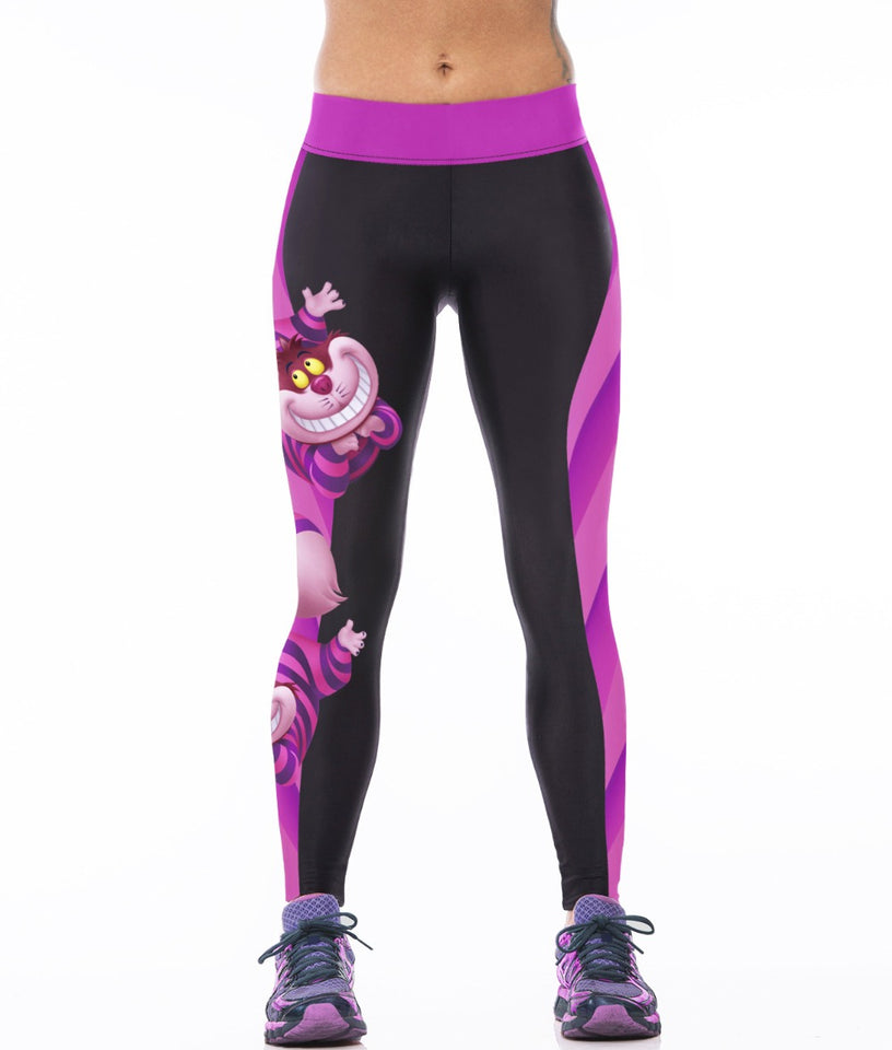 Gloomy Owl Printed Purple Big Size Sports Pants