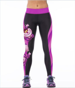 Gloomy Owl Printed Purple Big Size Sports Pants