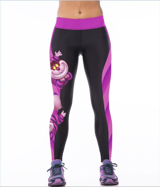 Gloomy Owl Printed Purple Big Size Sports Pants
